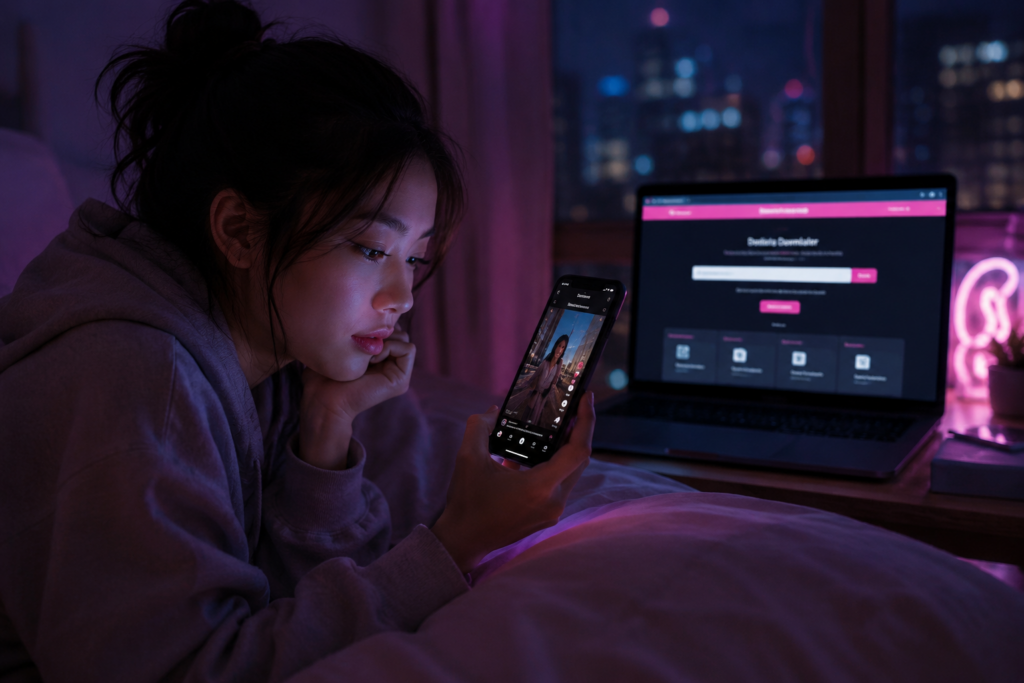 User searching for SnapTik TikTok downloader alternatives on mobile
