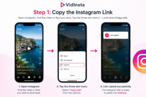 Copy Instagram Reel link before downloading