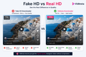 Difference between fake HD Instagram downloader and real HD Reel quality