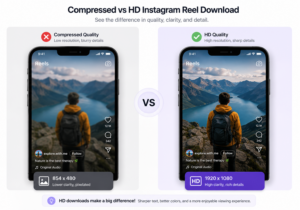 hd versus compressed instagram reel download quality comparison