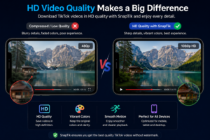 HD TikTok video download quality compared to compressed video quality