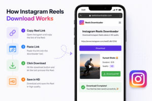 step by step process of downloading instagram reels in hd on mobile