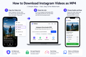 Copy Instagram video link and save as MP4