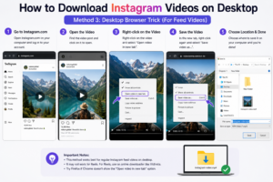 How to download Instagram videos on desktop using browser save video method
