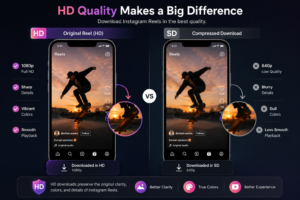 Difference between HD Instagram Reel download and compressed video quality
