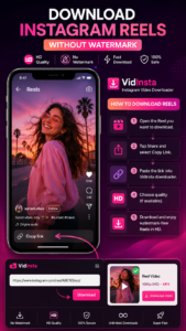 Instagram Reels downloader without watermark on smartphone
