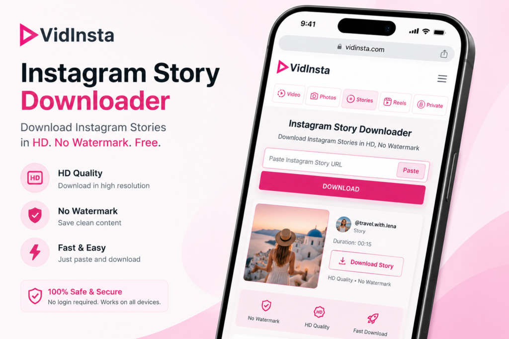 Instagram Story Download tool saving Stories in HD without watermark