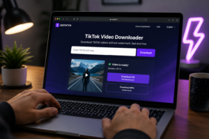 SSSTikTok downloader working smoothly on desktop browser