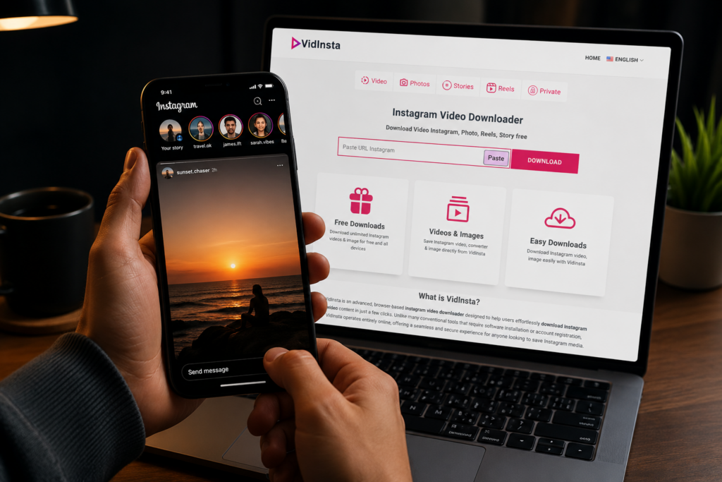 VidInsta Story Download tool for saving Instagram Stories