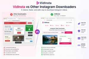 VidInsta compared with slow Instagram downloaders