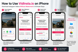VidInsta without watermark on iPhone browser