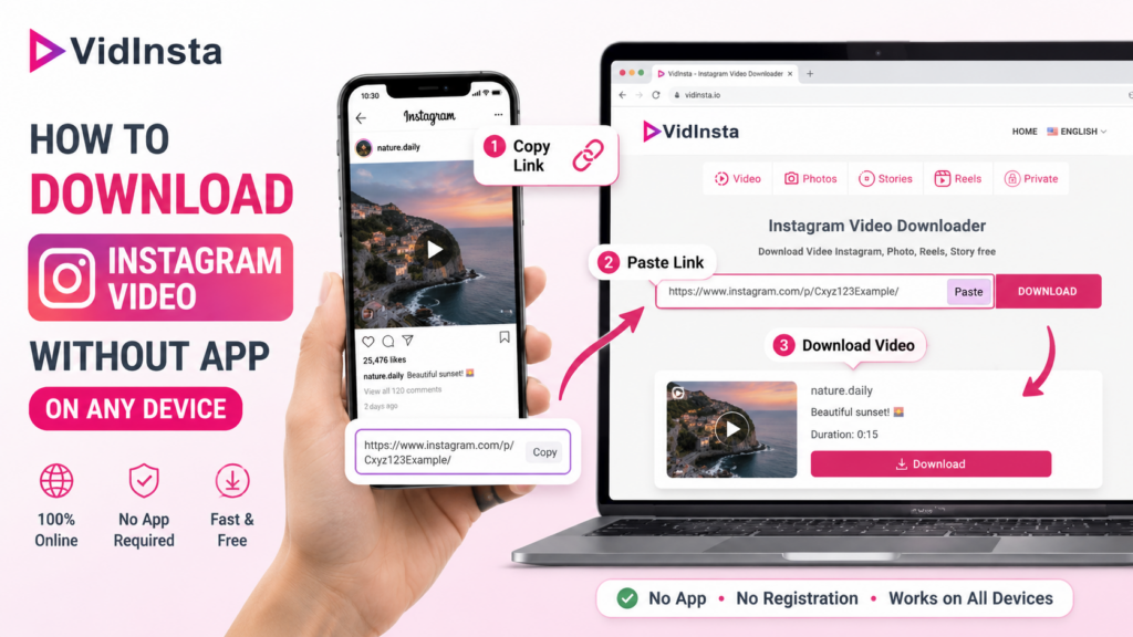 How to download Instagram video without app using browser