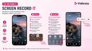 Screen recording Instagram videos on iPhone and Android