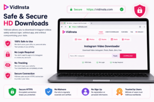 Secure browser connection when using VidInsta HD Download