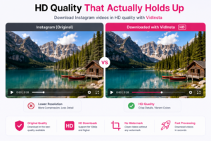 High quality Instagram video downloaded using VidInsta