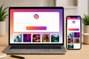 VidInsta free IG video downloader online interface